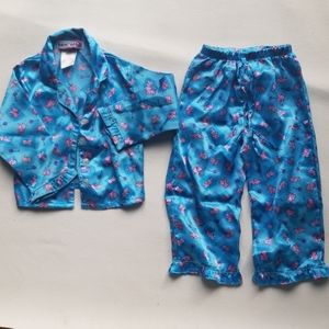 Cat print satin pj set!
